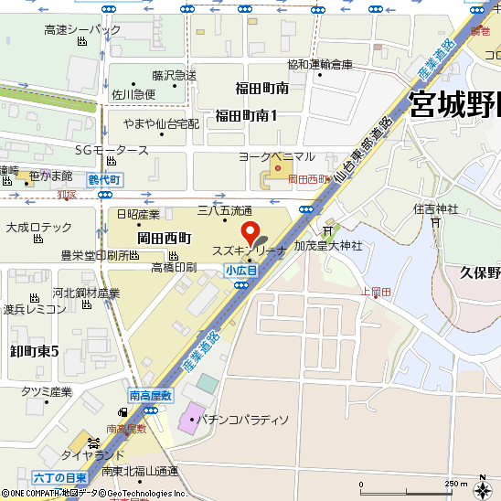 うるし山タイヤ付近の地図